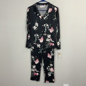 Flora Nikrooz flower print soft pajama set women size small NWT